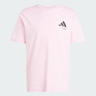Foto 4 | Playera Estampada Lounge Verbiage Friends Of Sport Adidas Rosa Hombre