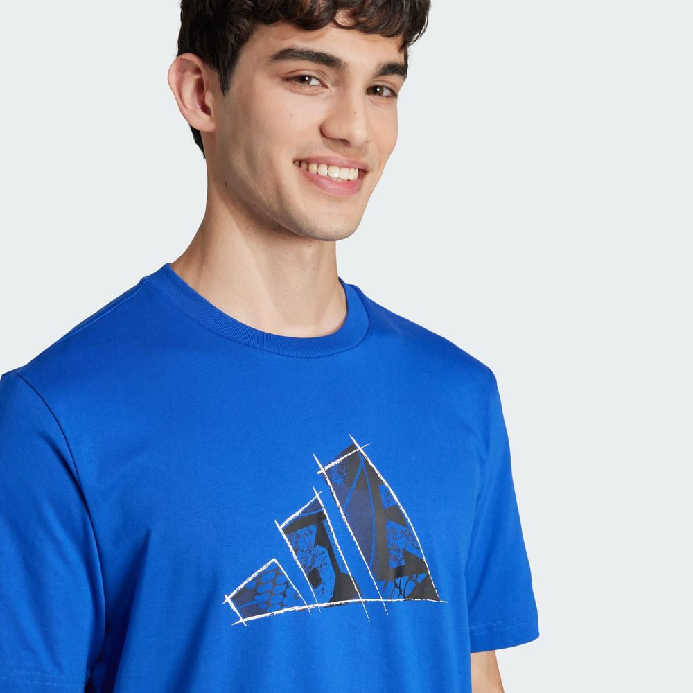 Foto 7 pulgar | Playera M Photo Logo T Adidas Azul para Hombre