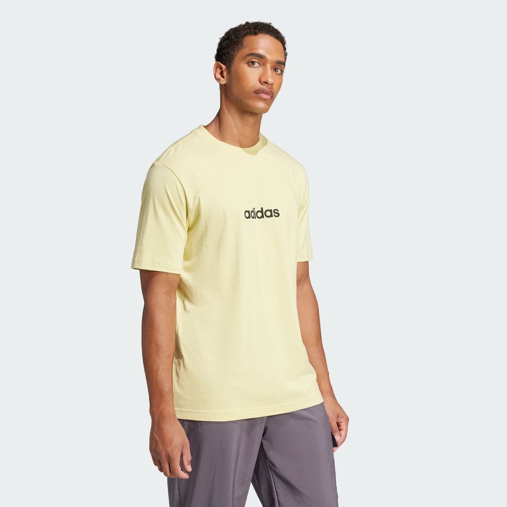 Foto 6 pulgar | M Lin Sj T Adidas Amarillo Hombre