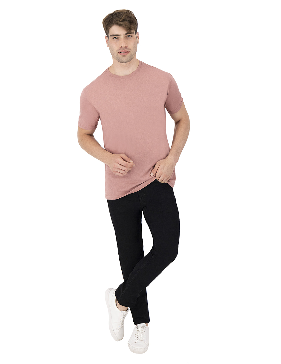 Foto 3 pulgar | Set De 2 Playeras Básicas Indicum Denim Rosa, Verde Hombre