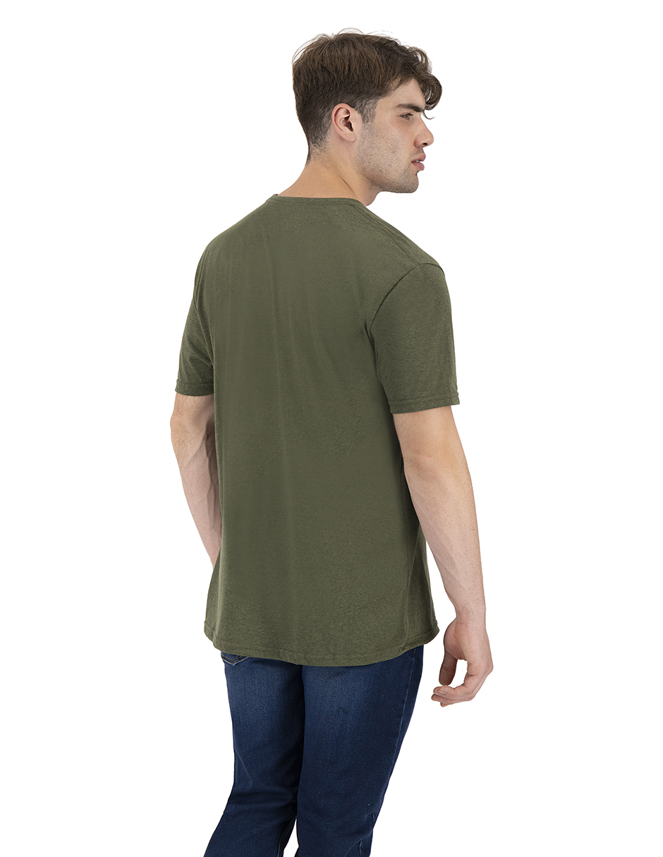 Foto 4 pulgar | Set De 2 Playeras Básicas Indicum Denim Rosa, Verde Hombre