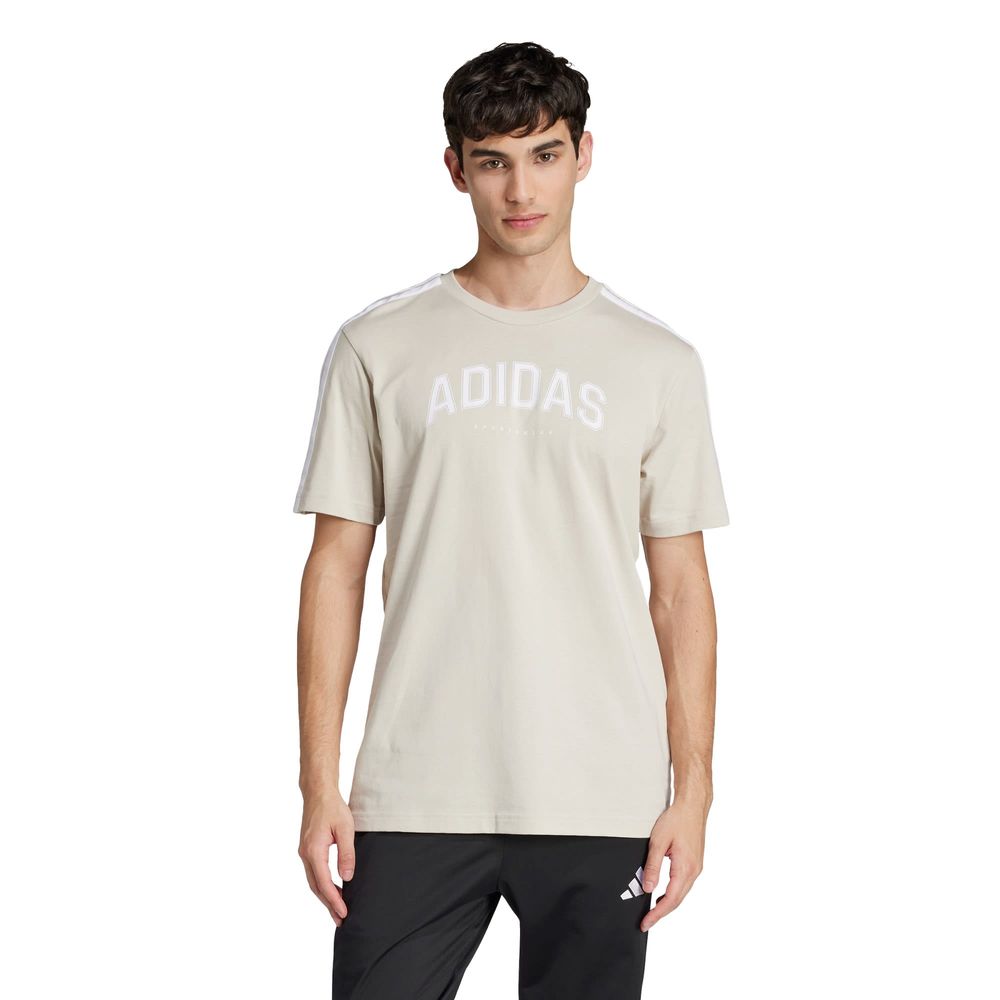 Foto 3 pulgar | M C Colleg Tee Adidas Gris para Hombre