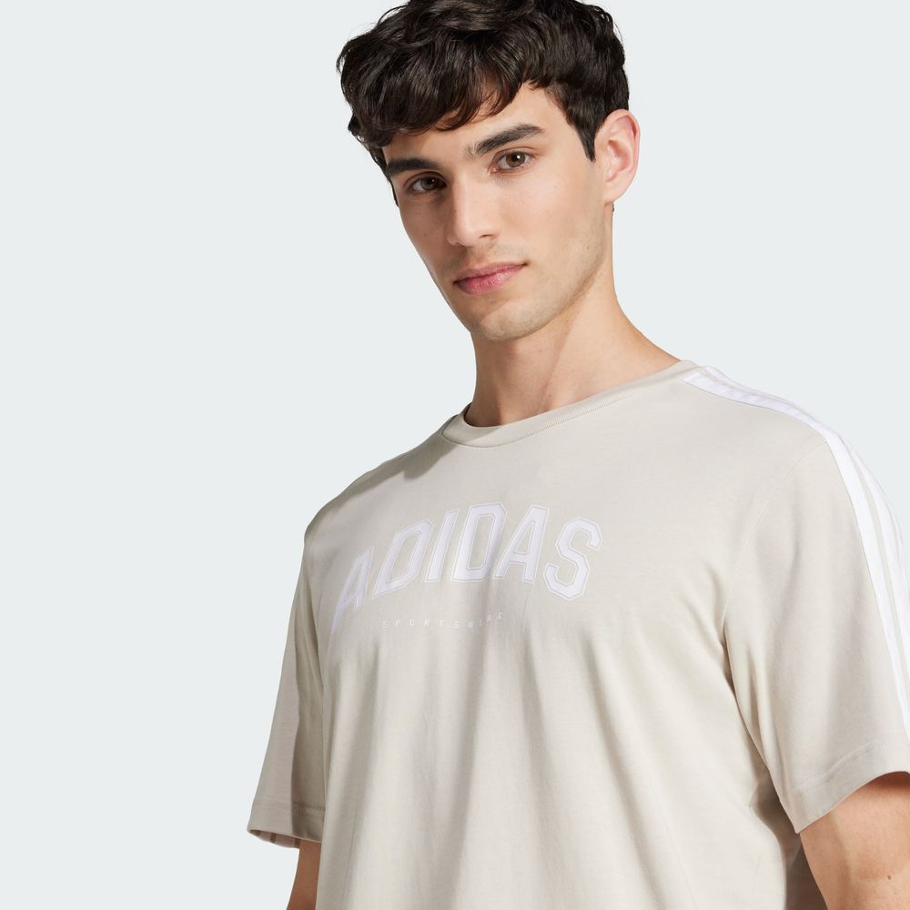 Foto 8 pulgar | M C Colleg Tee Adidas Gris para Hombre