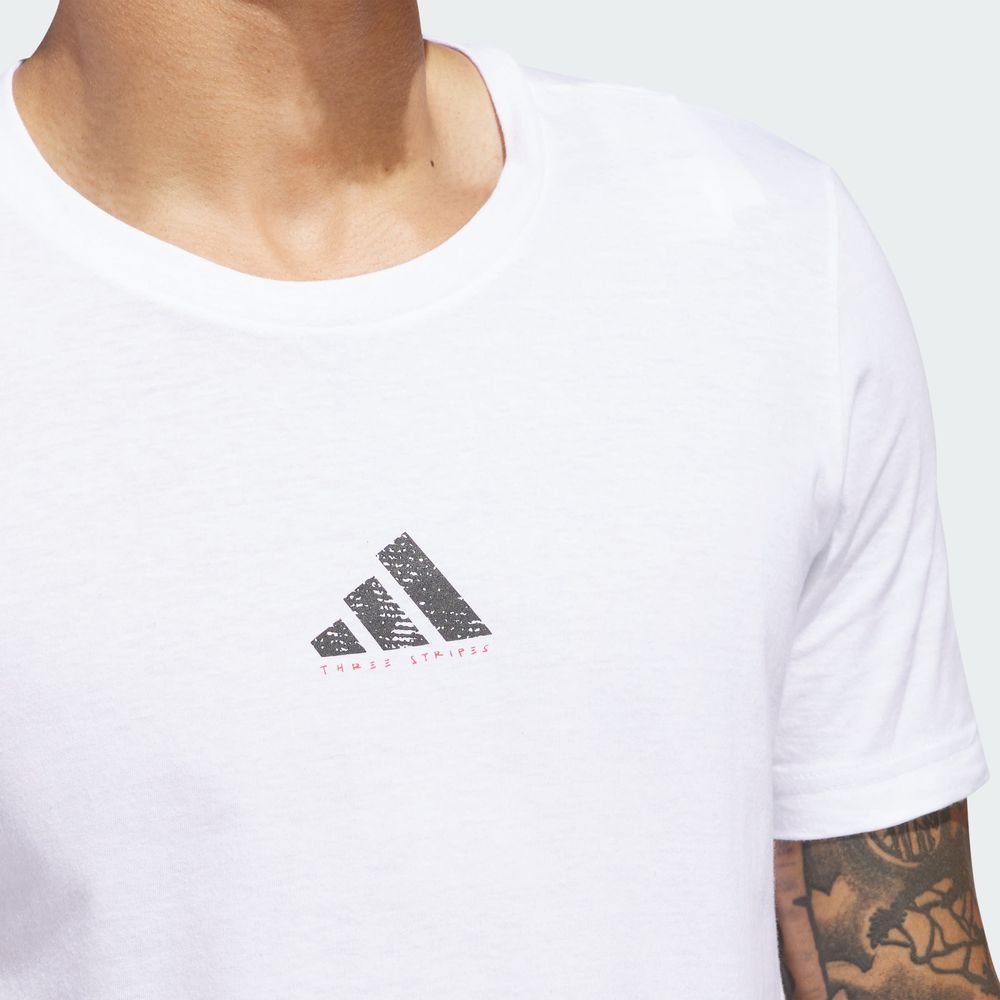 Foto 7 pulgar | Playera Codes Photoreal Estampada Adidas Blanca para Hombre