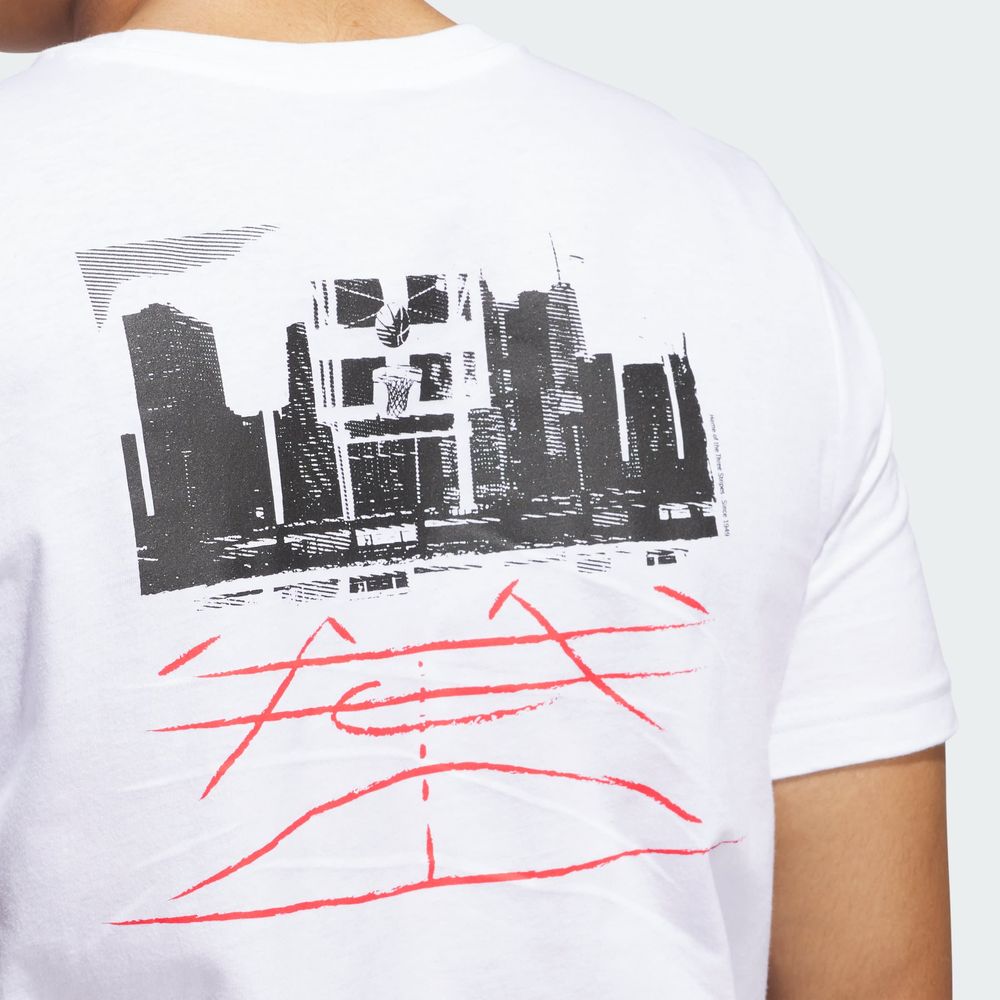 Foto 8 pulgar | Playera Codes Photoreal Estampada Adidas Blanca para Hombre