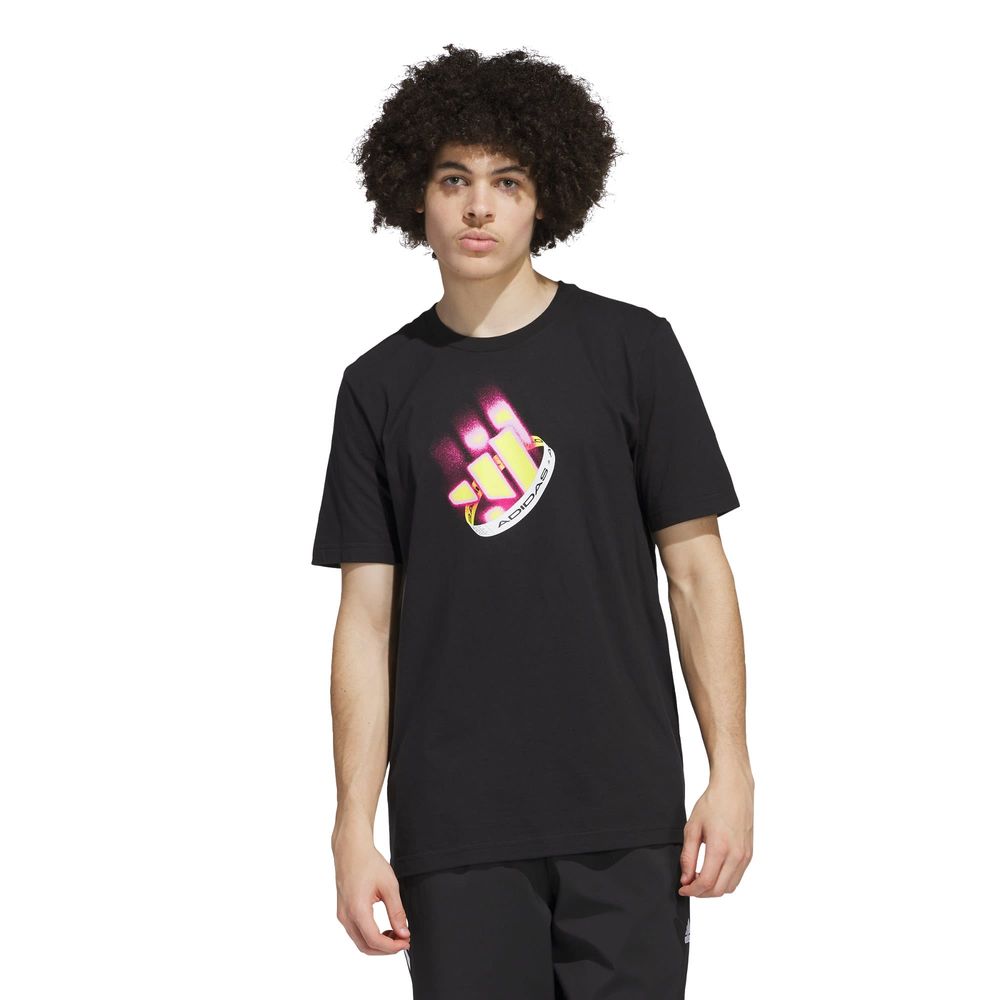 Foto 2 pulgar | Playera Adidas Neón Festvl T Negra