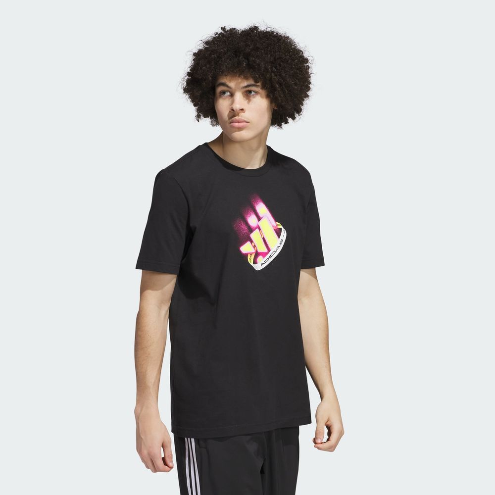 Foto 3 | Playera Adidas Neón Festvl T Negra