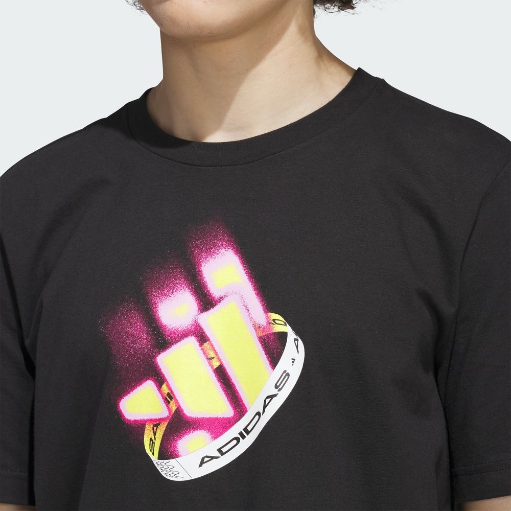 Foto 5 pulgar | Playera Adidas Neón Festvl T Negra