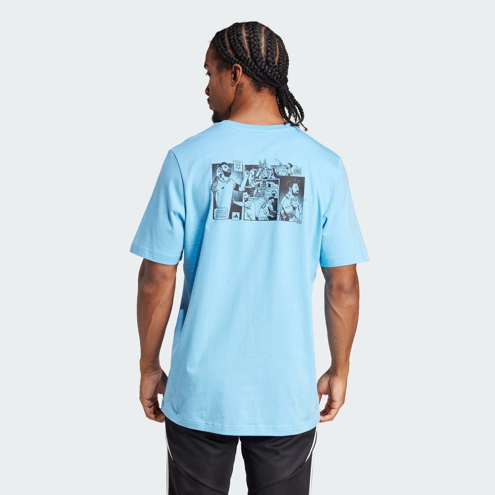 Foto 5 pulgar | Playera Messi Icon G T Adidas Azul para Hombre