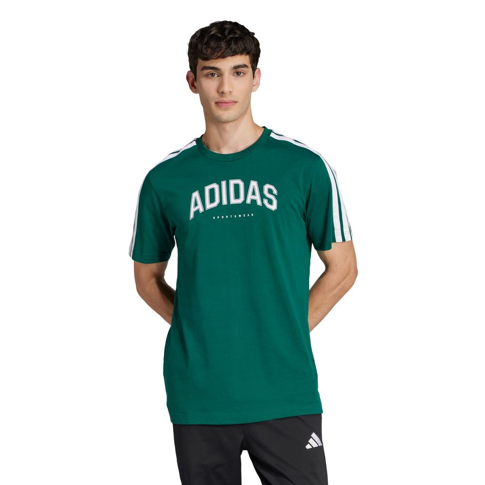 Foto 3 pulgar | M C Colleg Tee Adidas Verde para Hombre