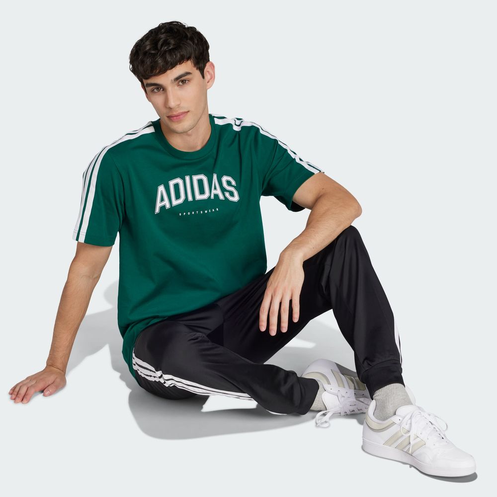 Foto 5 | M C Colleg Tee Adidas Verde para Hombre