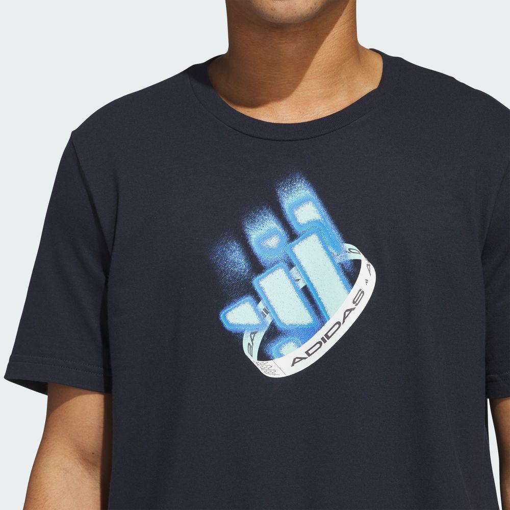Foto 5 pulgar | Playera Adidas M Neón Festvl T Azul