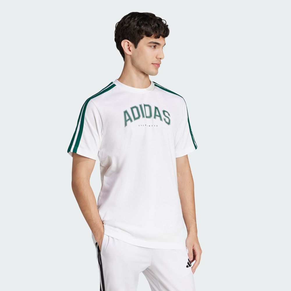 Foto 5 pulgar | M C Colleg Tee Adidas Blanco para Hombre