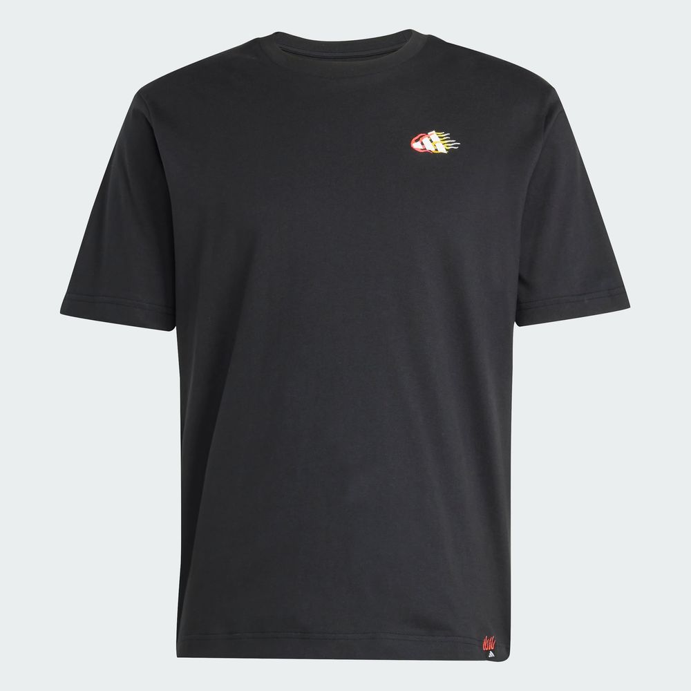 Foto 4 pulgar | Playera Lounge Mini Embroidery Estampada Adidas Negra para Hombre