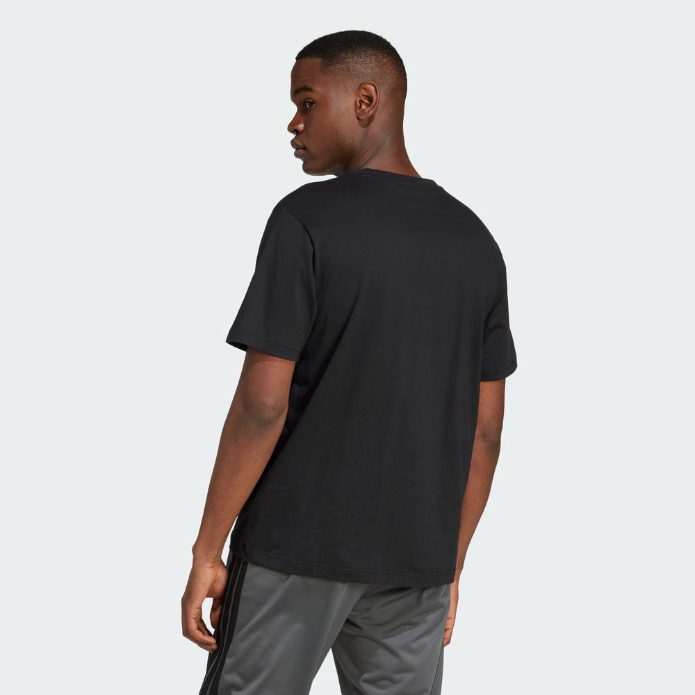 Foto 5 pulgar | Playera Lounge Mini Embroidery Estampada Adidas Negra para Hombre