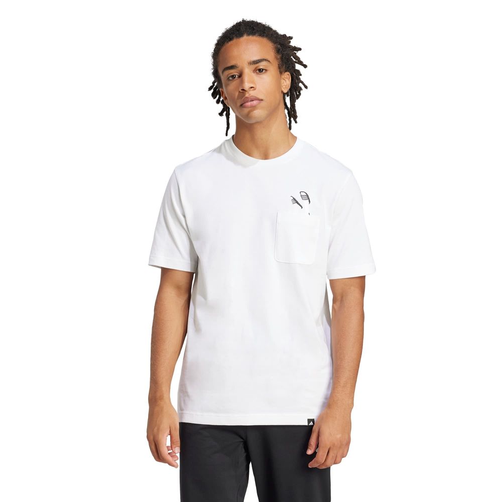 Foto 2 | M L Slide Pkt T Adidas Blanco para Hombre