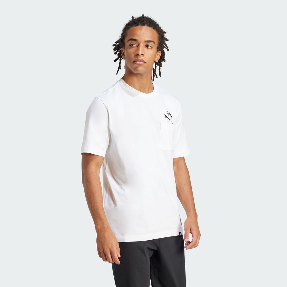 Foto 6 pulgar | M L Slide Pkt T Adidas Blanco para Hombre