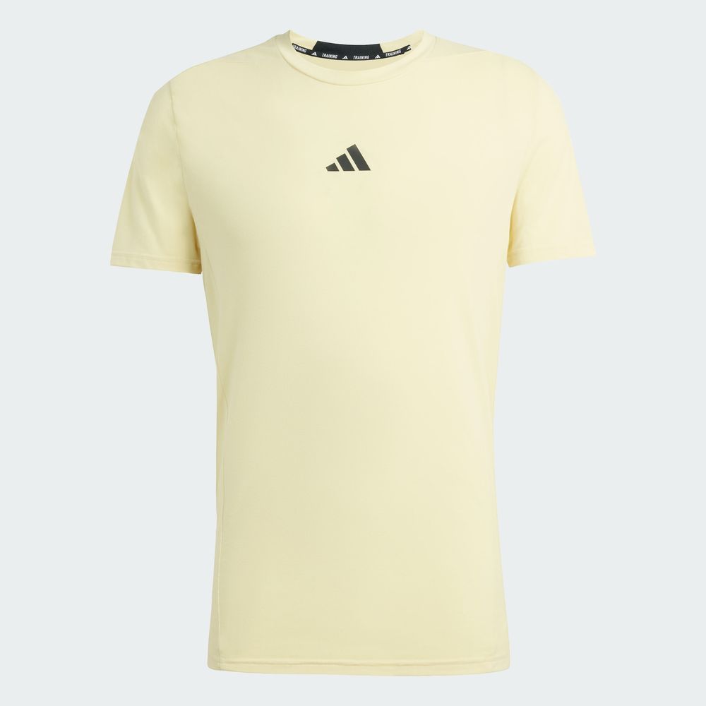 Foto 4 pulgar | Playera de Entrenamiento Designed For Training Adidas Amarilla para Hombre