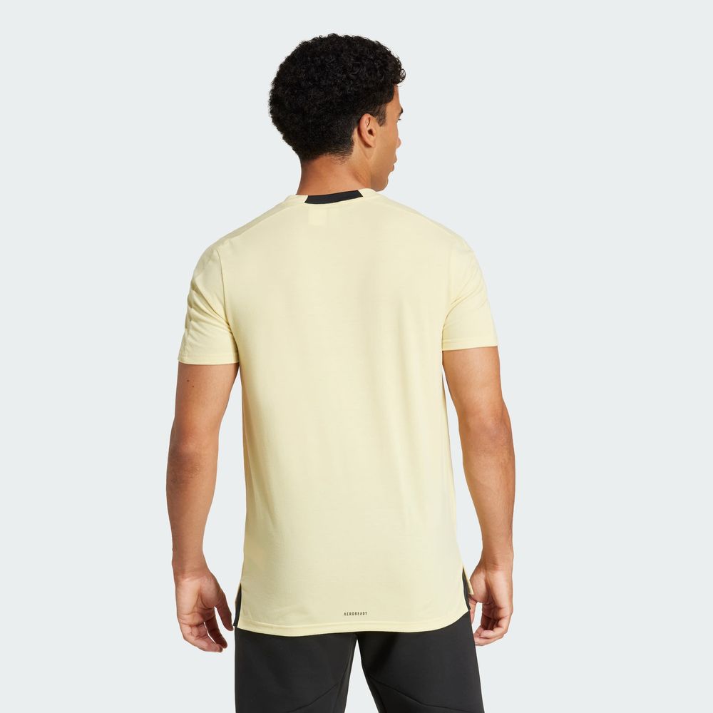 Foto 5 pulgar | Playera de Entrenamiento Designed For Training Adidas Amarilla para Hombre