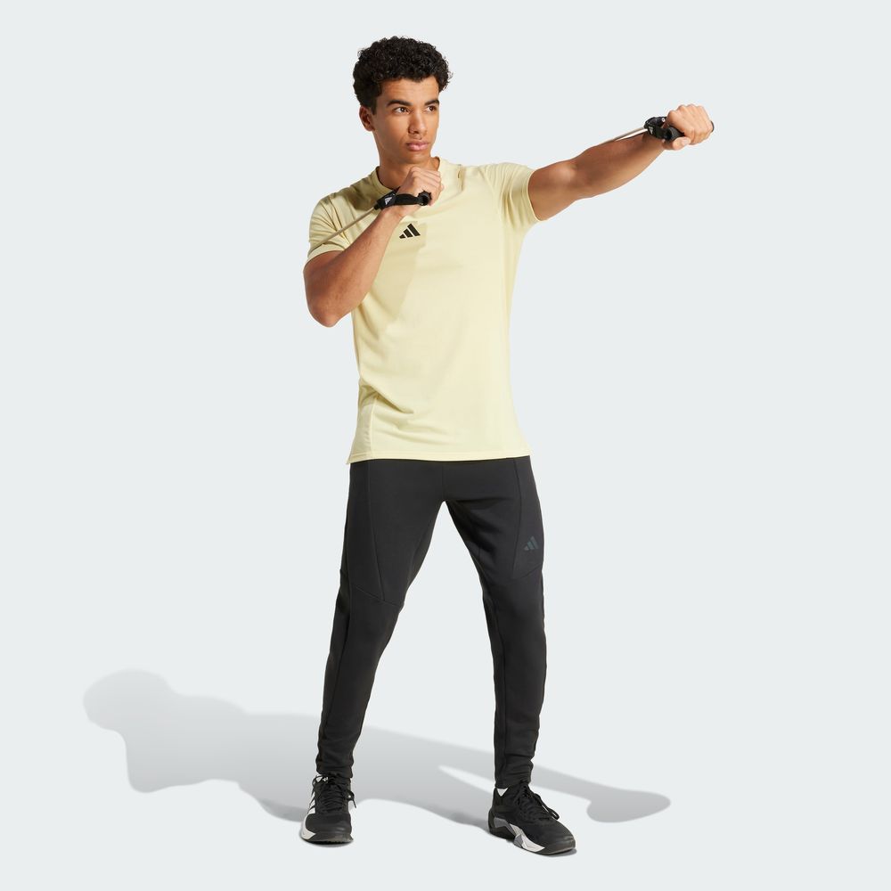 Foto 6 pulgar | Playera de Entrenamiento Designed For Training Adidas Amarilla para Hombre