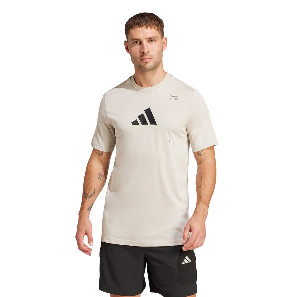 Foto 2 | Playera Estampada All-Gym Category Adidas Gris para Hombre