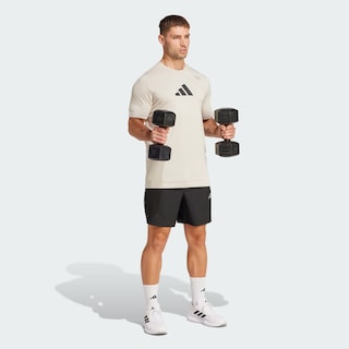 Foto 5 | Playera Estampada All-Gym Category Adidas Gris para Hombre