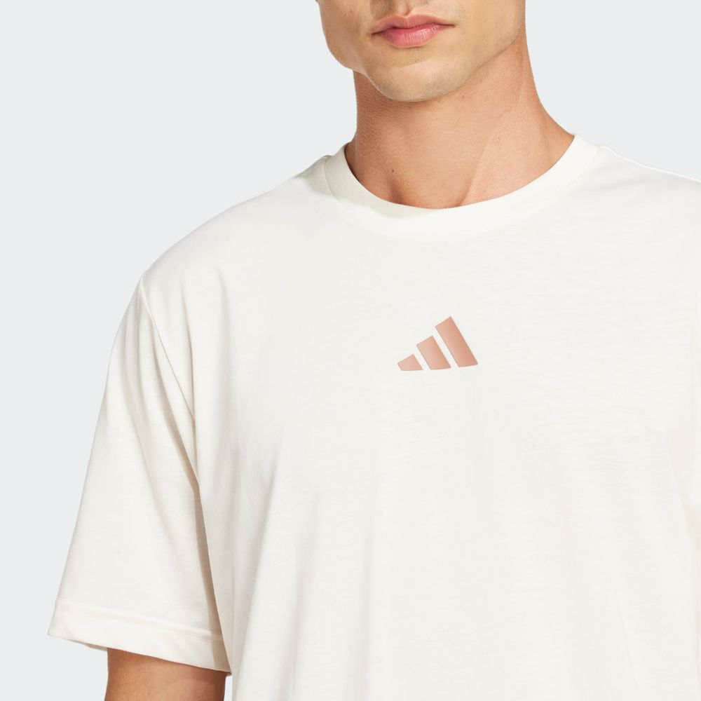 Foto 6 | Playera Adidas de Entrenamiento Climacool One Rep At A Time Estampada Blanco para Hombre