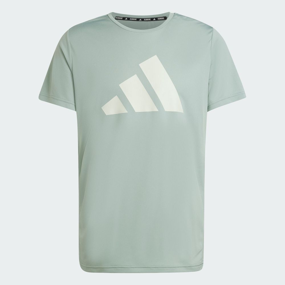 Foto 4 pulgar | Playera Run It Adidas Verde Hombre