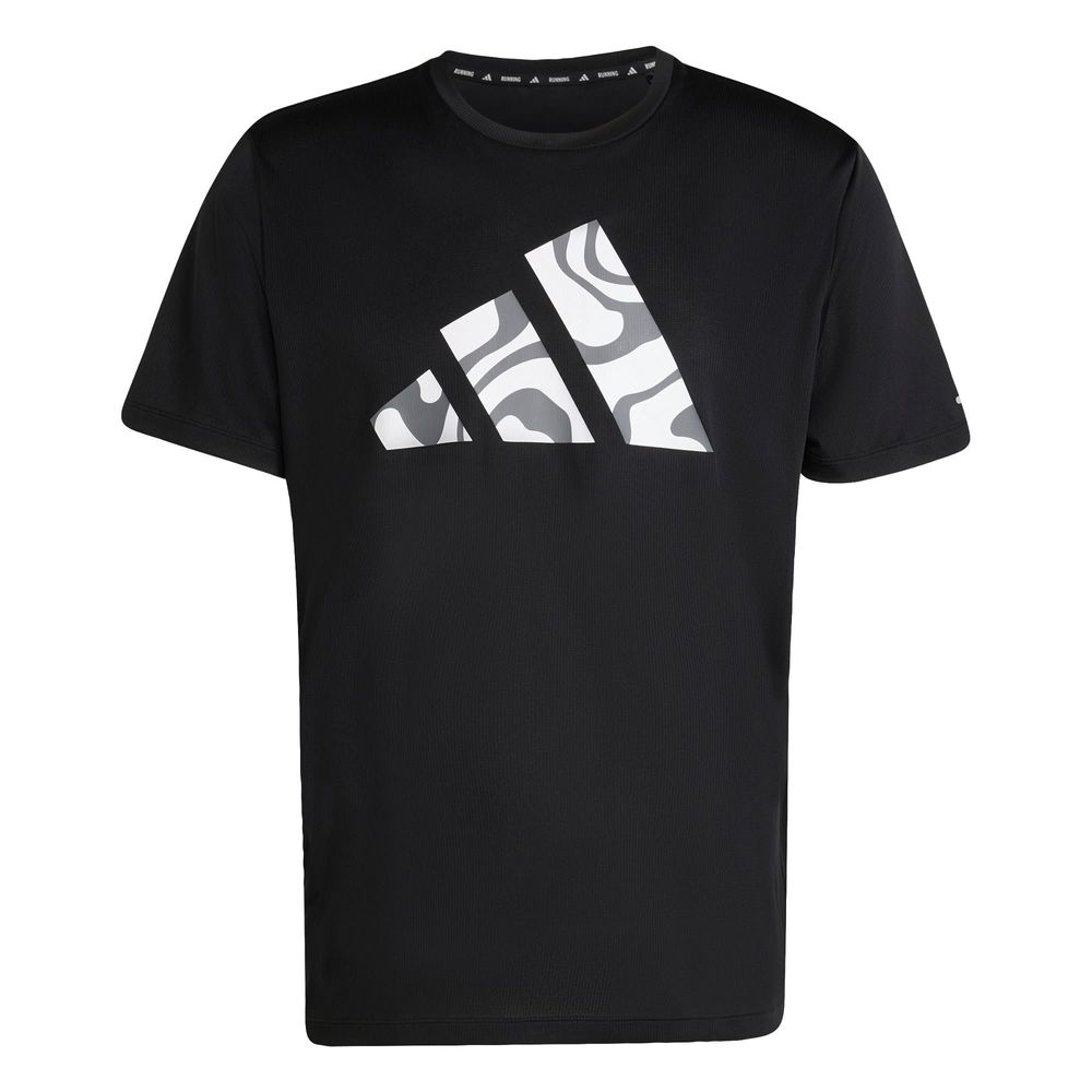 Foto 1 | Run It Bl Tee M Adidas Negro Hombre