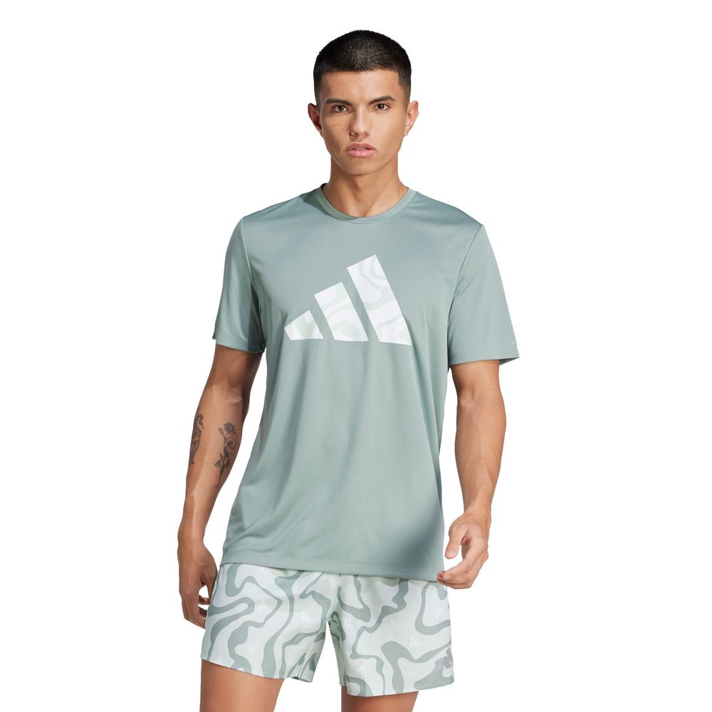 Foto 3 pulgar | Run It Bl Tee M Adidas Verde Hombre