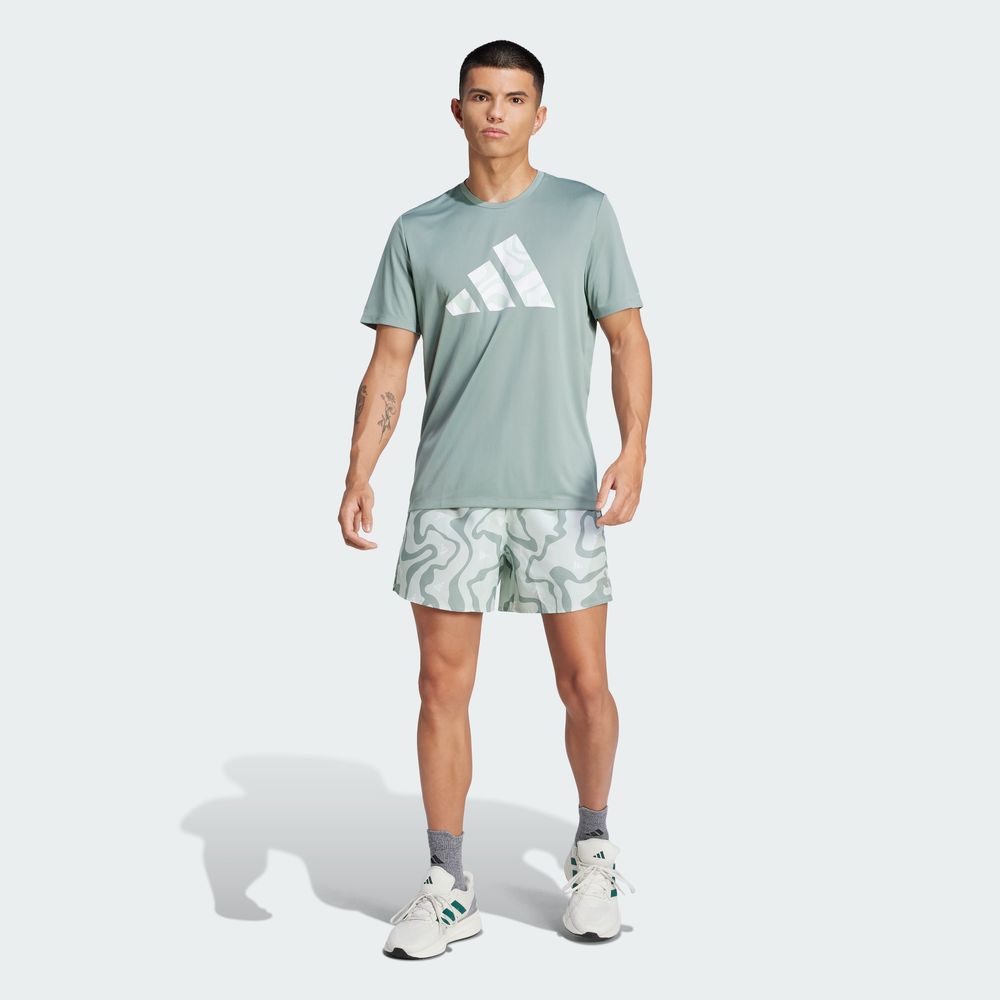 Foto 7 pulgar | Run It Bl Tee M Adidas Verde Hombre