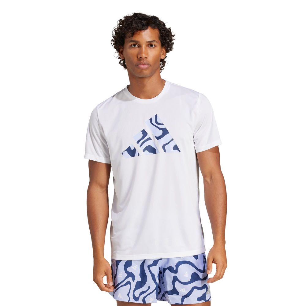 Foto 3 pulgar | Run It Bl Tee M Adidas Blanco Hombre