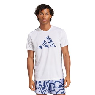 Foto 2 | Run It Bl Tee M Adidas Blanco Hombre