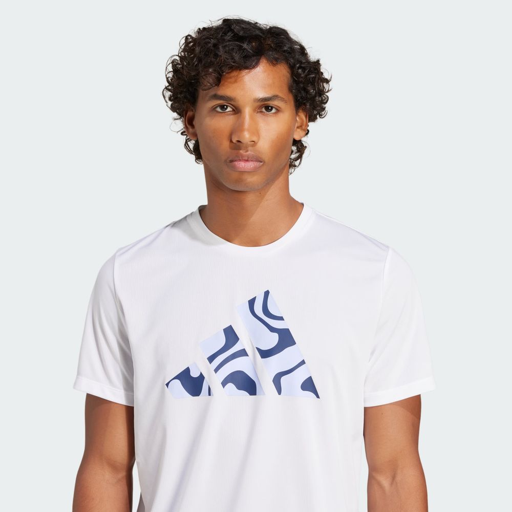 Foto 8 pulgar | Run It Bl Tee M Adidas Blanco Hombre
