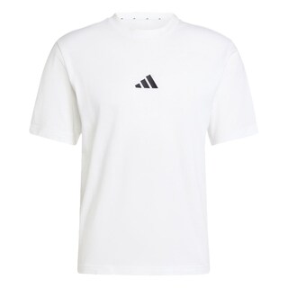 Foto 1 | Playera Essentials Logo Pequeño Tejido Jersey Adidas Blanco Hombre