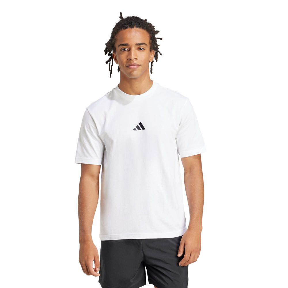 Foto 3 pulgar | Playera Essentials Logo Pequeño Tejido Jersey Adidas Blanco Hombre
