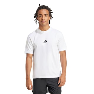 Foto 2 | Playera Essentials Logo Pequeño Tejido Jersey Adidas Blanco Hombre