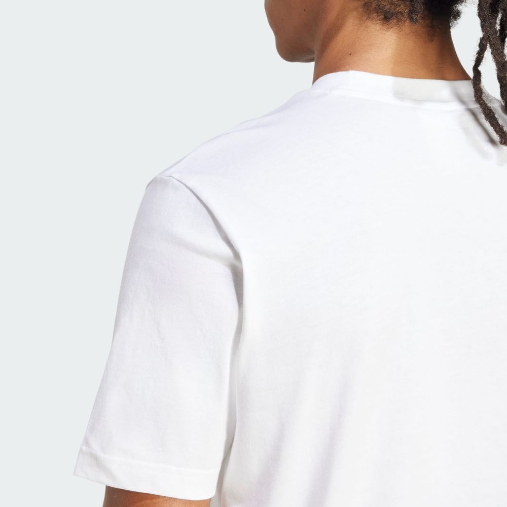 Foto 6 | Playera Essentials Logo Pequeño Tejido Jersey Adidas Blanco Hombre