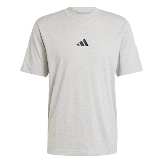 Foto 1 | Playera Essentials Logo Pequeño Tejido Jersey Adidas Gris Hombre