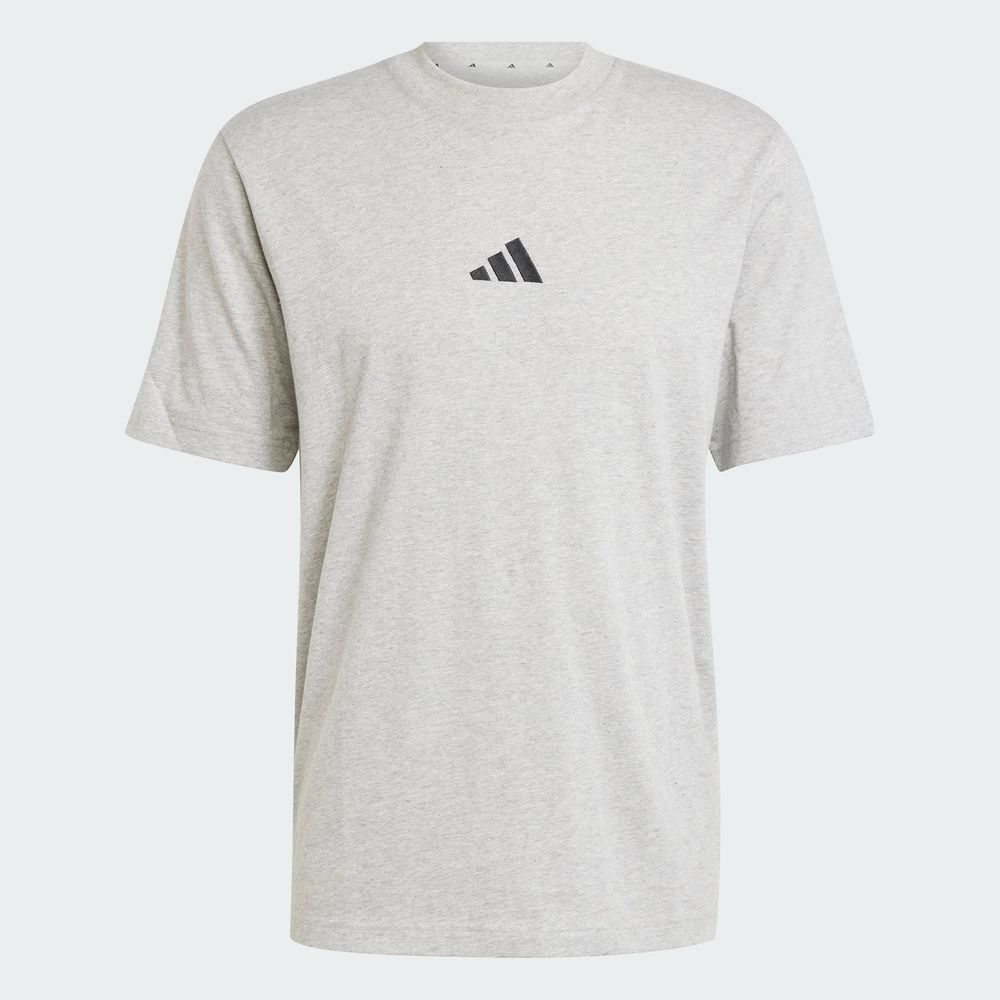 Foto 4 pulgar | Playera Essentials Logo Pequeño Tejido Jersey Adidas Gris Hombre