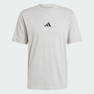 Foto 3 | Playera Essentials Logo Pequeño Tejido Jersey Adidas Gris Hombre