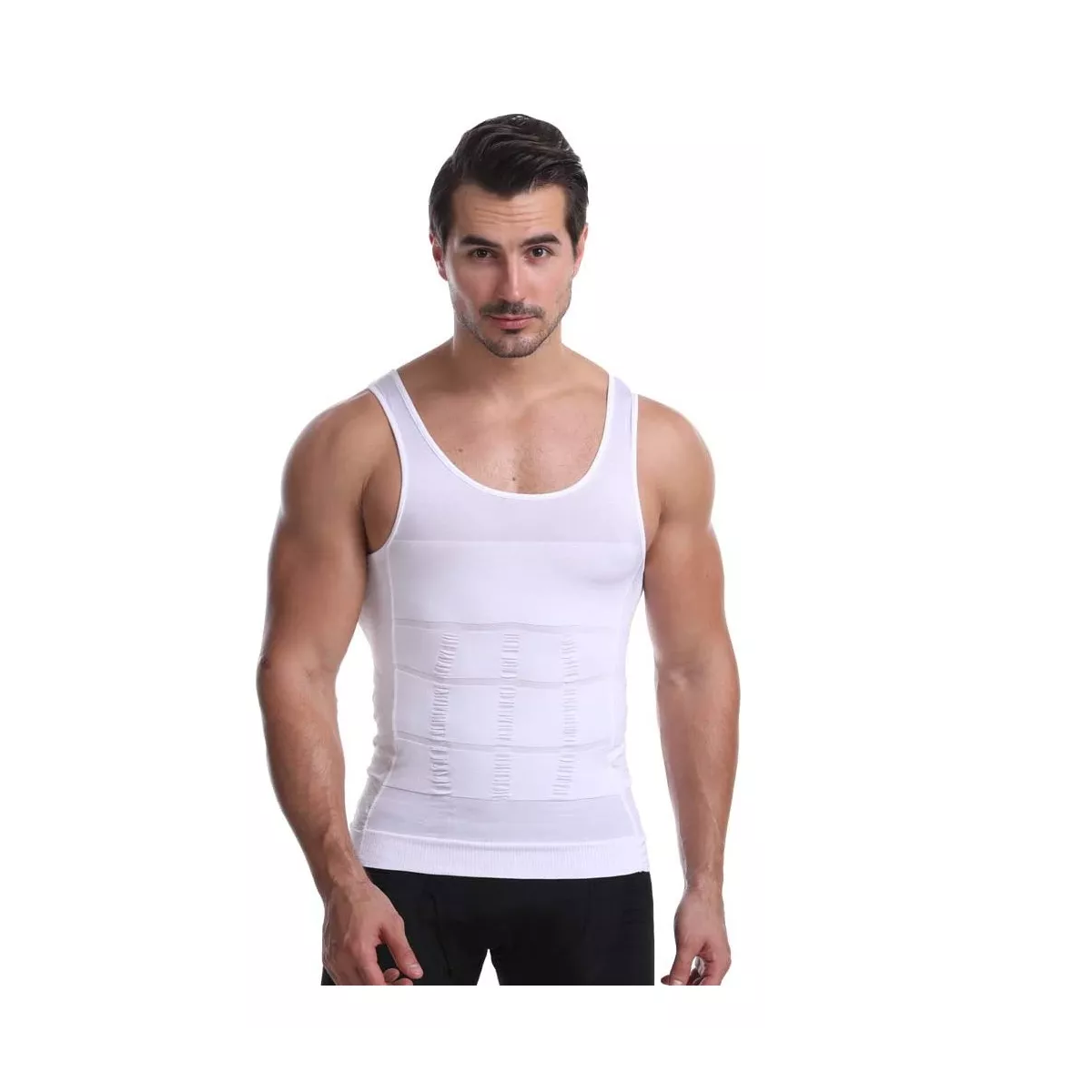 Camiseta Faja Playera Reductora Moldeadora para Hombre Eo Safe Imports  Blanco