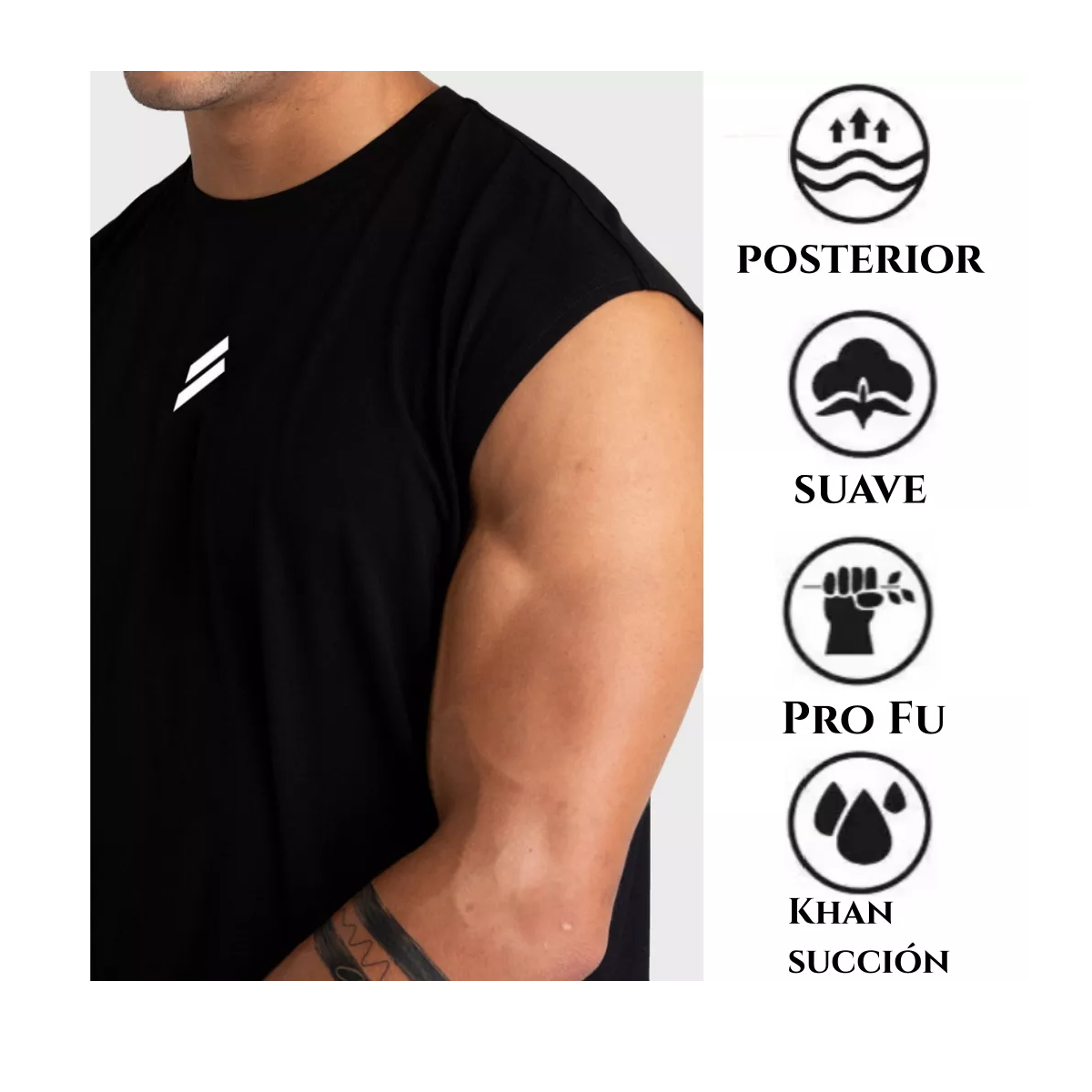 Foto 3 pulgar | Playeras Deportiva sin Mangas para Hombre