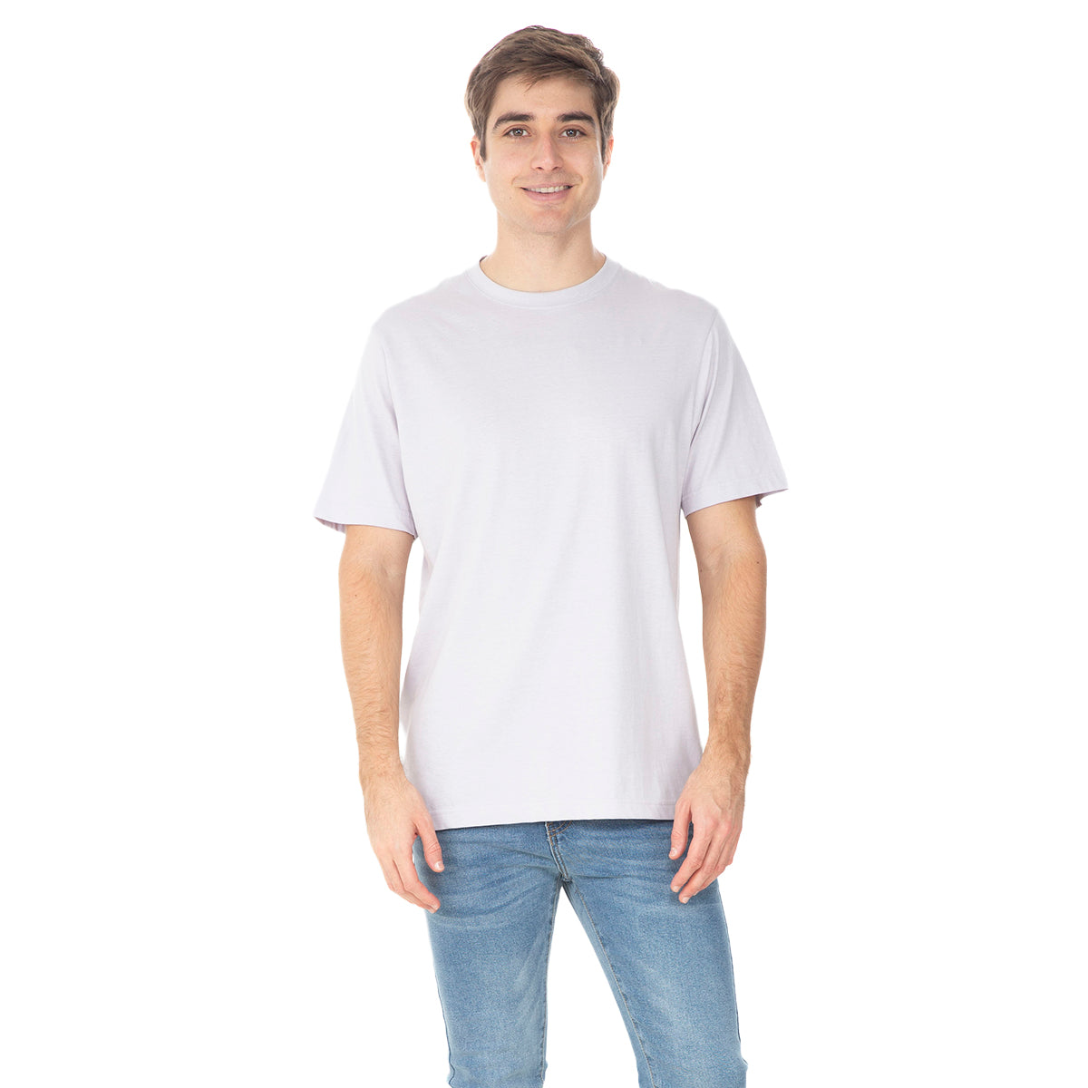 Playera Manga Corta Slim Fit Básica Quarry color Lavanda para Hombre