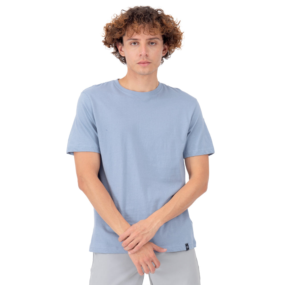 Foto 2 pulgar | Playera  Manga Corta Slim Fit Básica Quarry Azul Cielo para Hombre