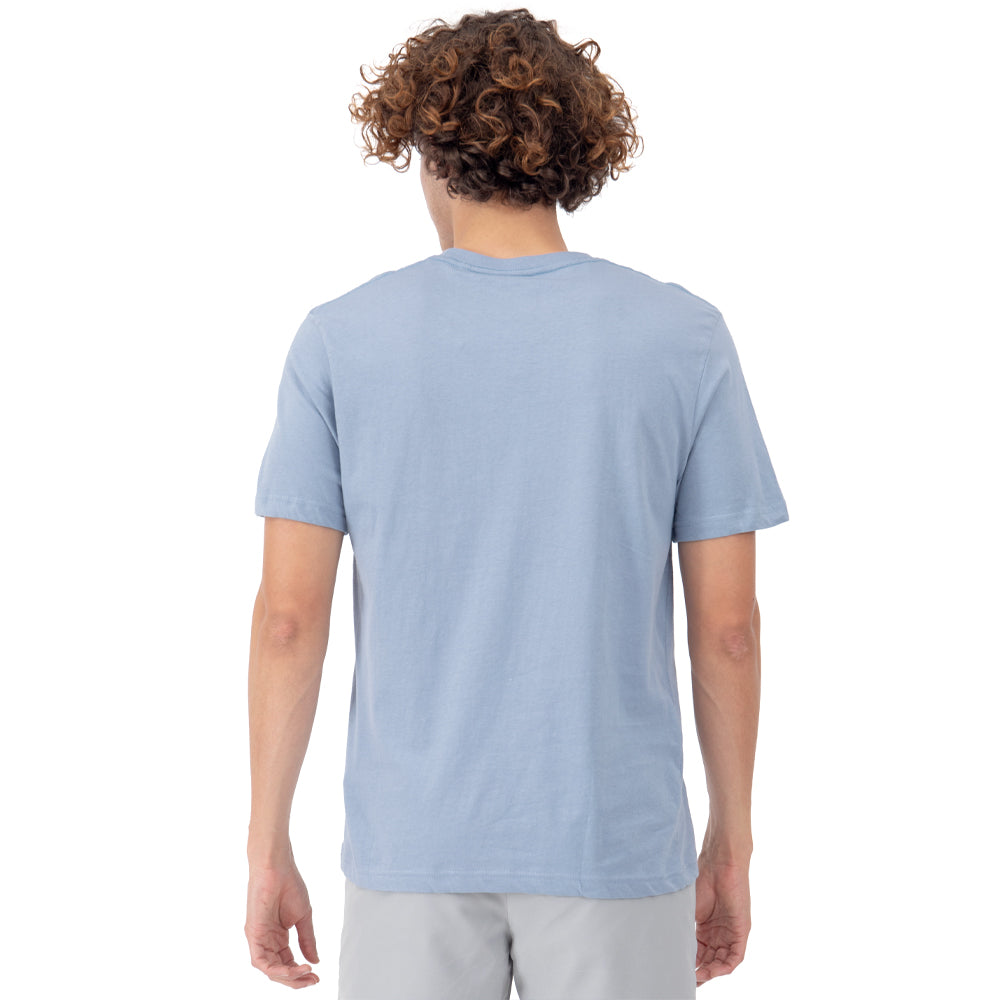 Foto 4 pulgar | Playera  Manga Corta Slim Fit Básica Quarry Azul Cielo para Hombre