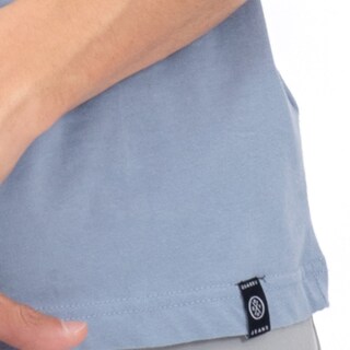 Foto 4 | Playera Manga Corta Slim Fit Básica Quarry Azul Cielo para Hombre