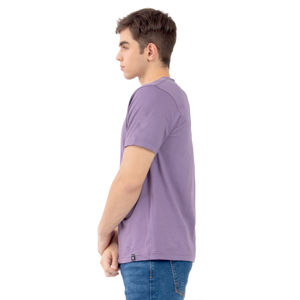 Foto 3 pulgar | Playera Manga Corta Slim Fit Básica Quarry Morada para Hombre