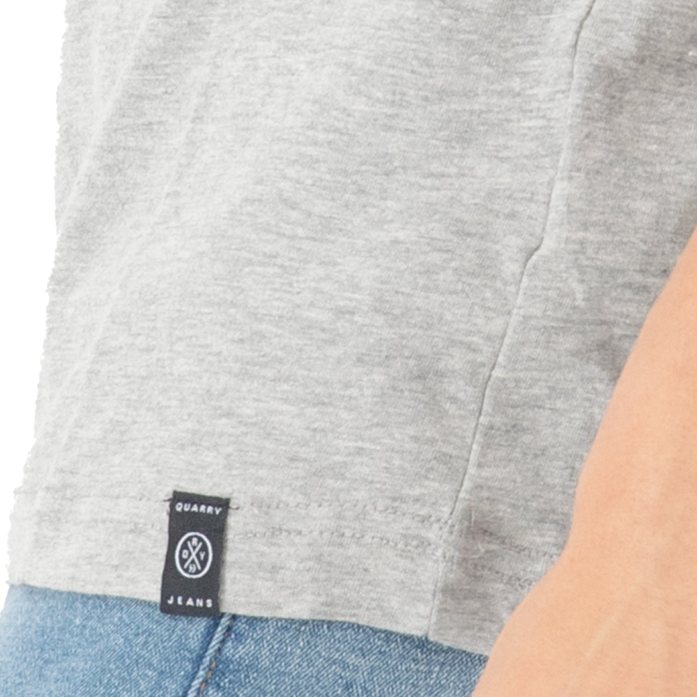 Foto 5 pulgar | Playera Manga Corta Slim Fit Básica Quarry Gris para Hombre