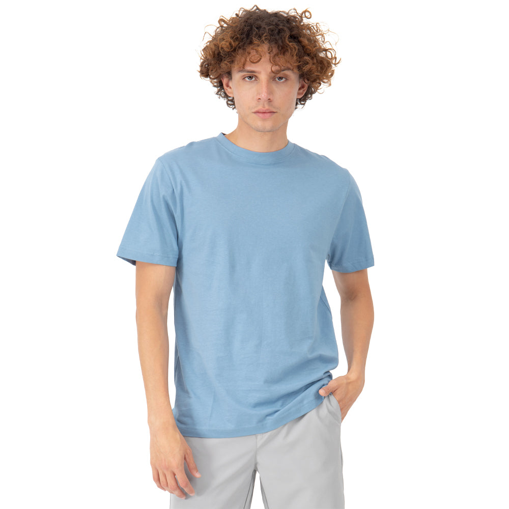 Foto 1 | Playera Manga Corta Slim Fit Básica Quarry Azul para Hombre